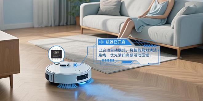 紧跟行业步伐WT588F02B-8S芯片成扫地机器人语音提示选型新宠(图1)