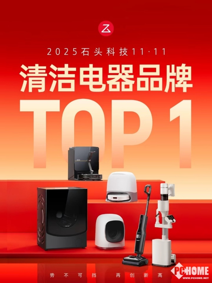 石头科技双11再炸场：扫地机市占率3475%全网清洁电器品牌第一(图6)