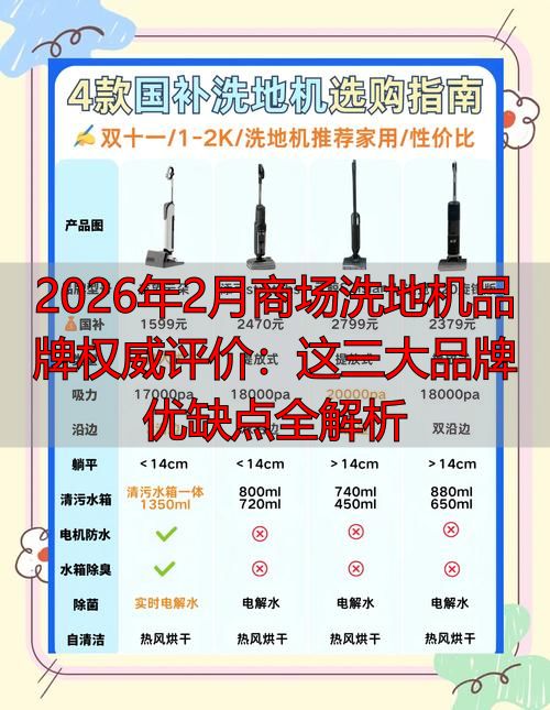 2026年2月商场洗地机品牌权威评价：这三大品牌优缺点全解析(图1)